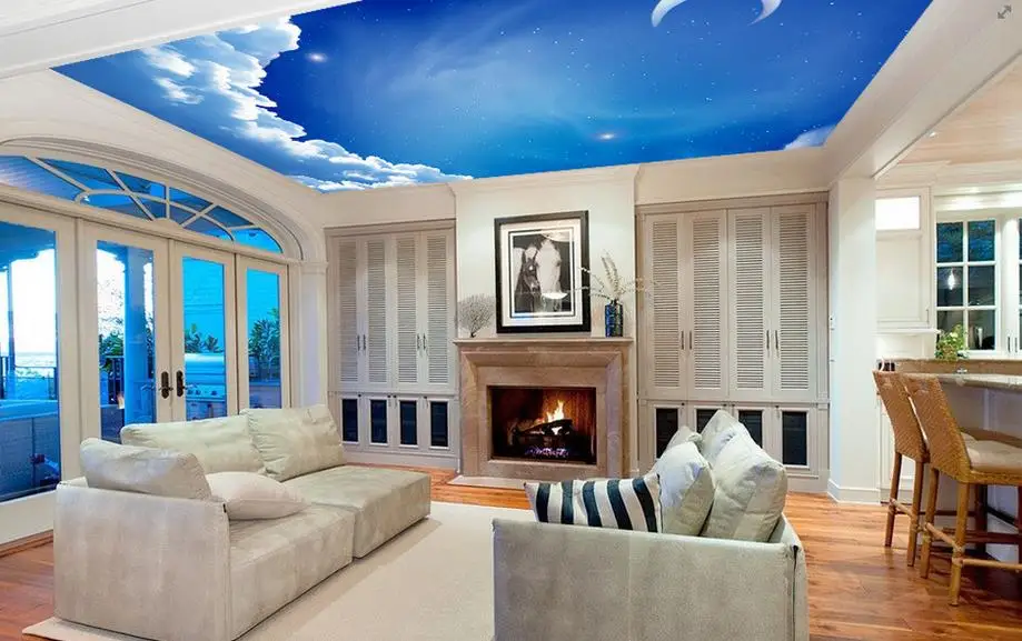 Preis auf ceiling wallpaper clouds vergleichen online shopping ...
