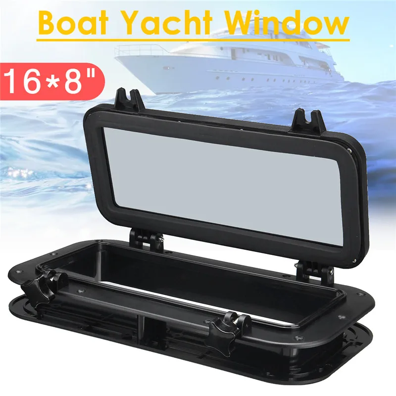 

1 Pc 40x20cm Black Boat Ship Yacht Car Replacement Porthole Rectangular Waterproof Rubber Seal Skylight Cover RV Window Parts