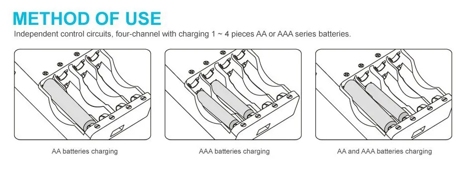 KENTLI CH4-57AU 4 слота USB зарядное устройство для KENTLI 1,5 v AA литиевая аккумуляторная батарея Смарт зарядное устройство