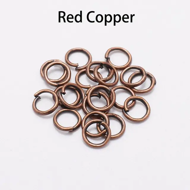 50-200pcs/lot 4 5 6 8 10 mm Jump Rings  Split Rings Connectors For Diy Jewelry Finding Making Accessories Wholesale Supplies Red Copper