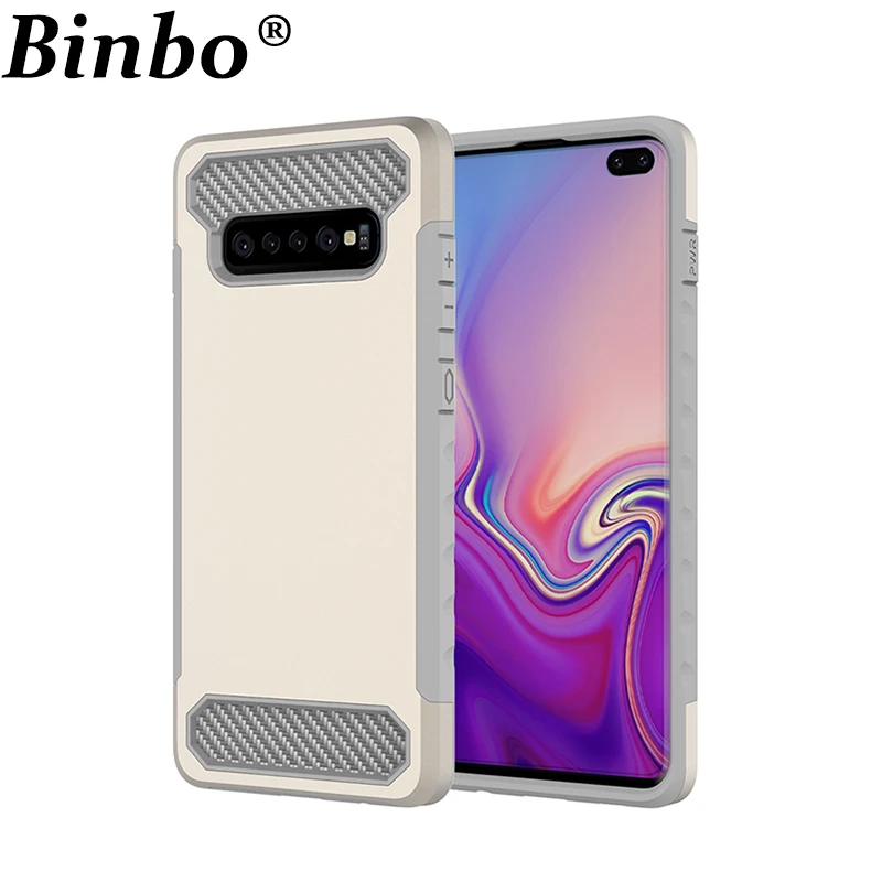 

Alxun For Samsung S10 Plus Case Note9 Coque 2 in 1 Carbon Fiber Anti-fall Back Cover For Samsung S9 Plus Note 9 S10 S10e Case