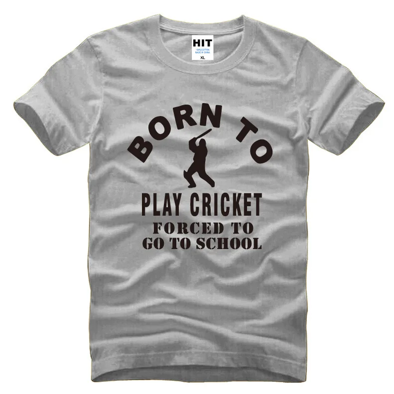 Born To Play Cricket Creative Funny Novelty T-Shirt T Shirt For Men 2018 New Short Sleeve O Neck Cotton Casual Top Tee | Мужская одежда