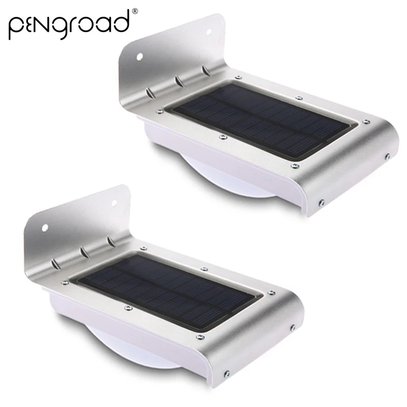 

Upgraded Outdoor 16 leds Solar Power LED Light 2pcs Motion Sensor LED Garden Light Wall Light Security Energy Solar Lamp SL028
