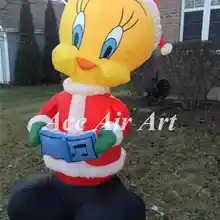 2 м H наружная Милая надувная Рождественская кукла с Санта-шляпой для Рождественского украшения