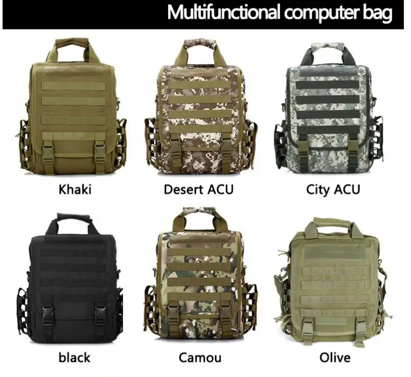 Тактическая 14," Сумка-слинг для ноутбука, многофункциональная Военная тактическая сумка-портфель Molle, кошелек Molle gear, рюкзак, чехол для ноутбука, сумка