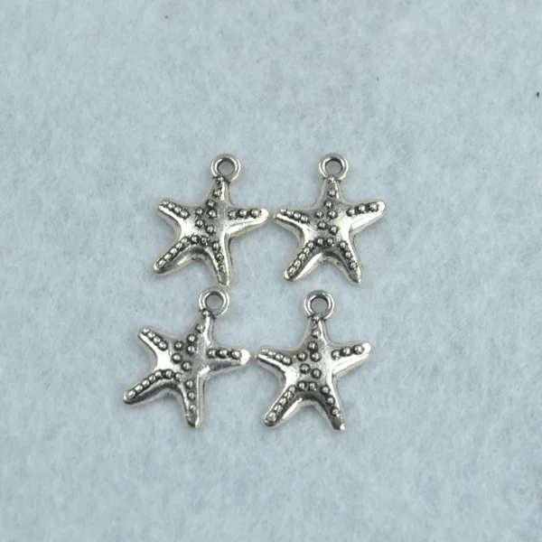 

30pcs starfish charms vintage tibetan silver metal pendants fit diy necklace bracelet charms for Jewelry making 1774