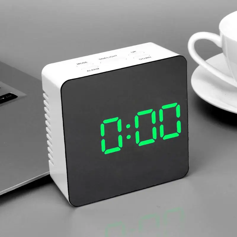 

Electronic HD Mirror Alarm Clock Multi-function Mirror Digital Alarm Clocks with Thermometer Digital Table Desk Clock Fashion