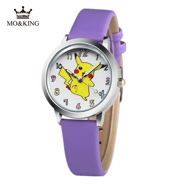 2019 new lovely kids leather watches children cartoon Pikachu watch Clock boys H 2019 new lovely kids leather watches children cartoon Pikachu watch Clock boys H