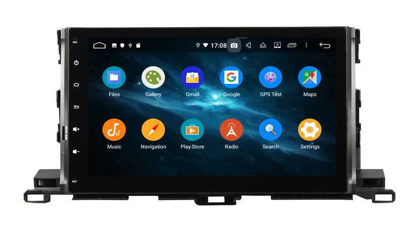 Clearance 1024*600 HD touch screen android 9.0 car radio gps for toyota Highlander 2015-2017 with 8 core 4G RAM 64G ROM gps navi audio 6