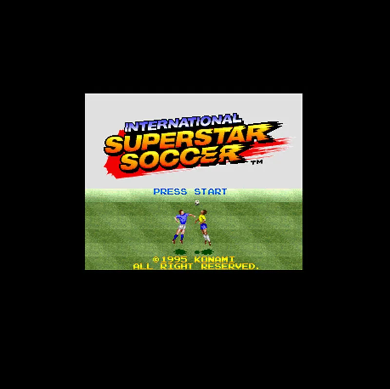 Международная суперзвезда футбол NTSC Версия 16 бит 46 пин большая серая игровая