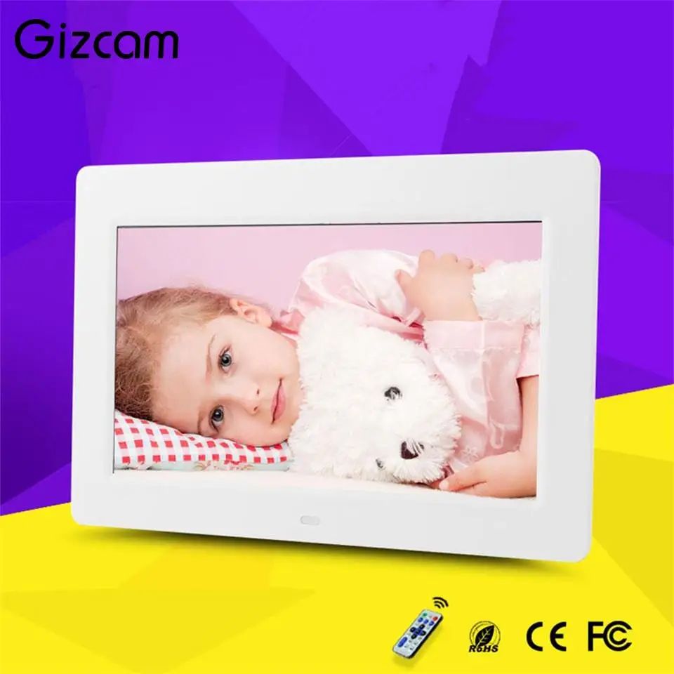 

Gizcam 10" TFT-LCD HD Ditital Photo Frame Picture Music Video Player MP3 MP4 Player Home Wedding Photograph Decor Remote Control