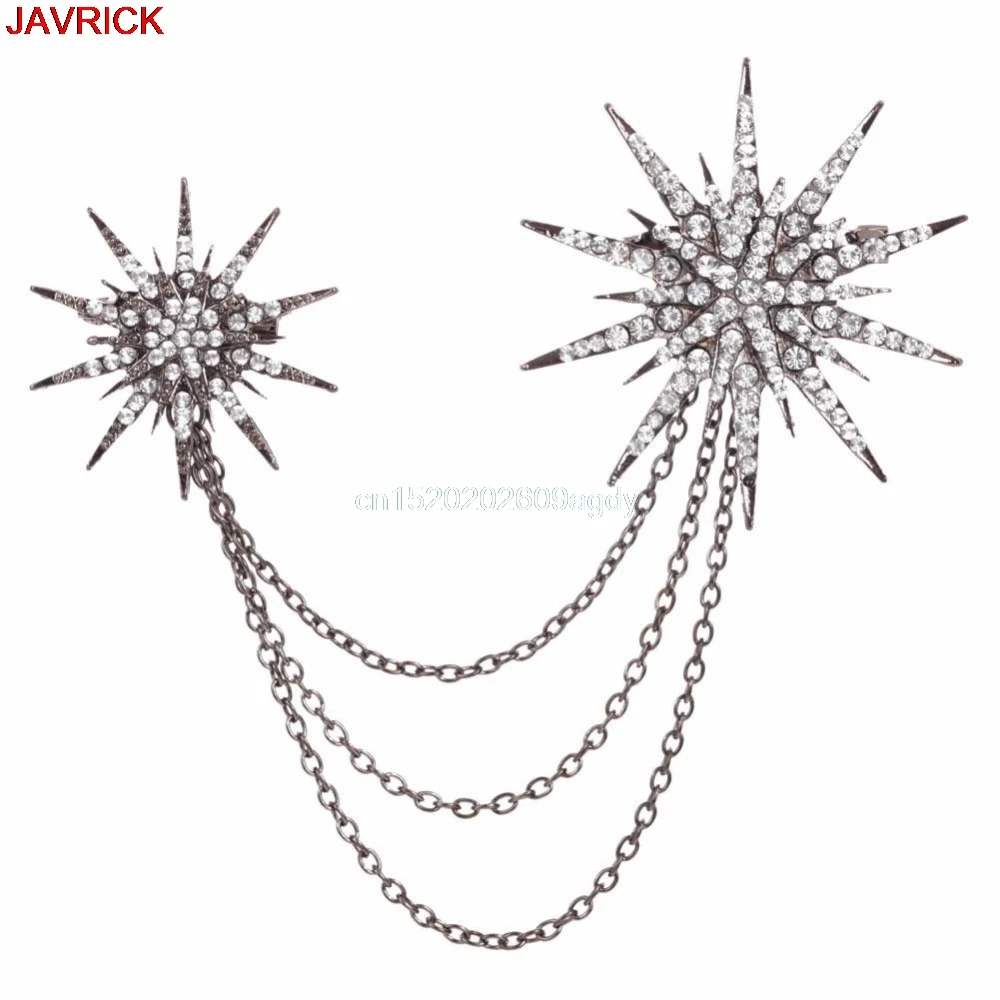 

Silver Flower Chain Brooch Pin Pendant Christmas Brooch