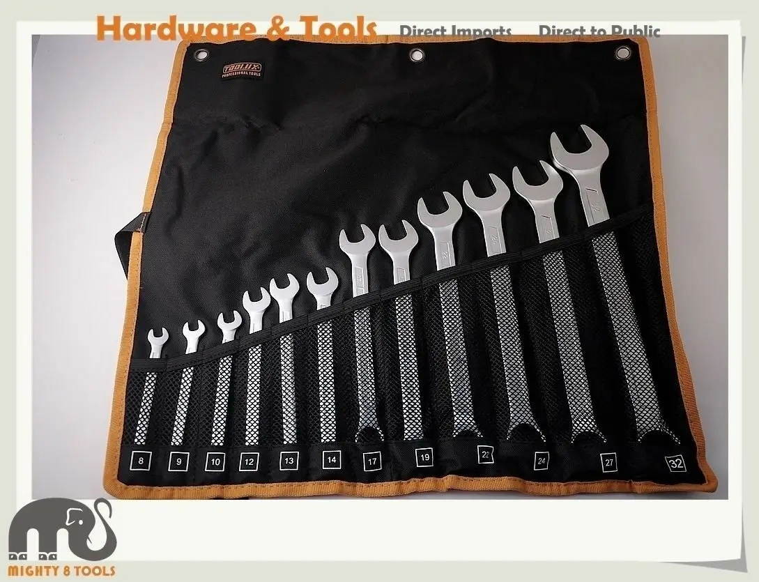 12 шт. набор Toolux немецкий ключ DIN хром-ванадий Hi-Torq тонкий комбинированное кольцо