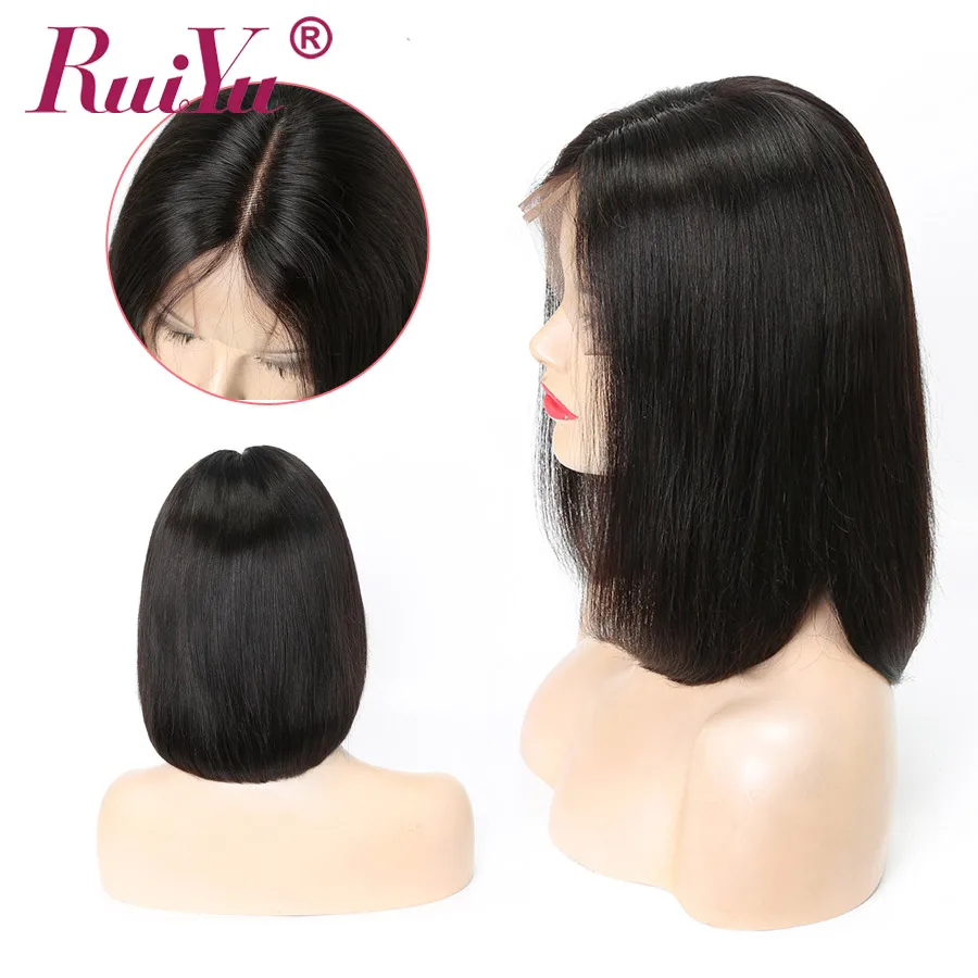 

13x6 Deep Part Lace Front Wig Short Bob Lace Front Human Hair Wigs For Black Woman 150% Brazilian Straight Remy Hair Wigs RUIYU