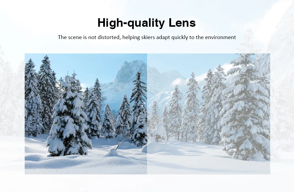 vector Outdoor Ski Goggles Double-layer Lens TPU Frame Anti-fog Glasses