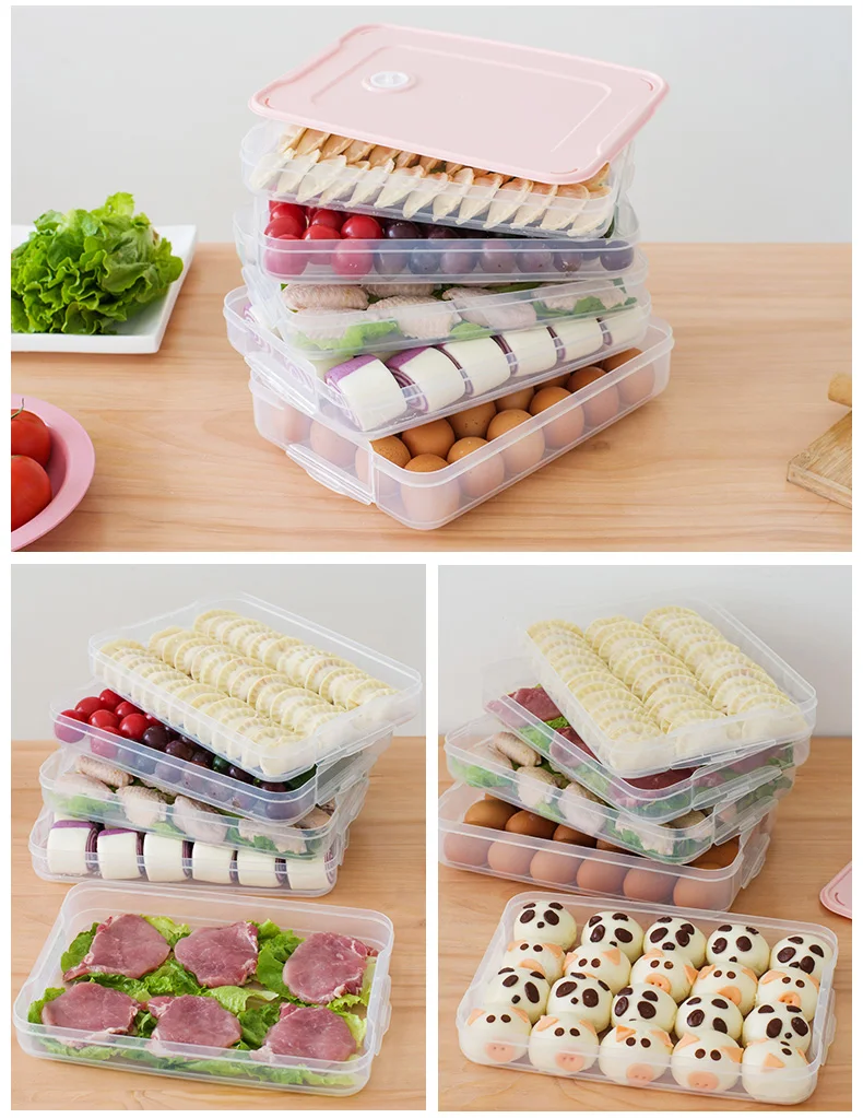 Migecon коробка для пельменей пищевой контейнер яйца сохранение свежести мясо рыбы овощи фрукты органайзер для холодильника кухонные инструменты