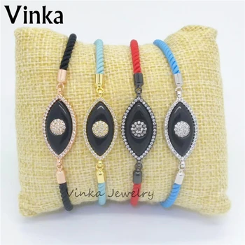 

10pcs Wholesale Luxury Colourful rope bracelet Jewelry Fashion Evil Eye Charm Bracelets For Women Girl Adjustable