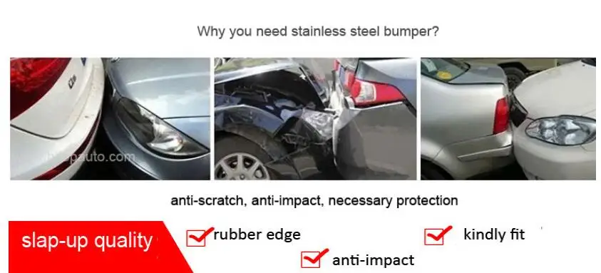 Спереди и сзади опорная плита/Бампер Защитный кожух протектор для Volkswagen Tiguan 2012-2016304 из нержавеющей стали, 2 шт./компл., специальное предложение; низкая цена