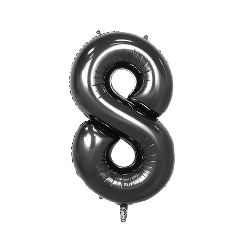 Золотистый и черный латекс шары надувные, украшение свадеб номер воздушный шар из фольги Baby Shower День рождения поставки гелиевые шары