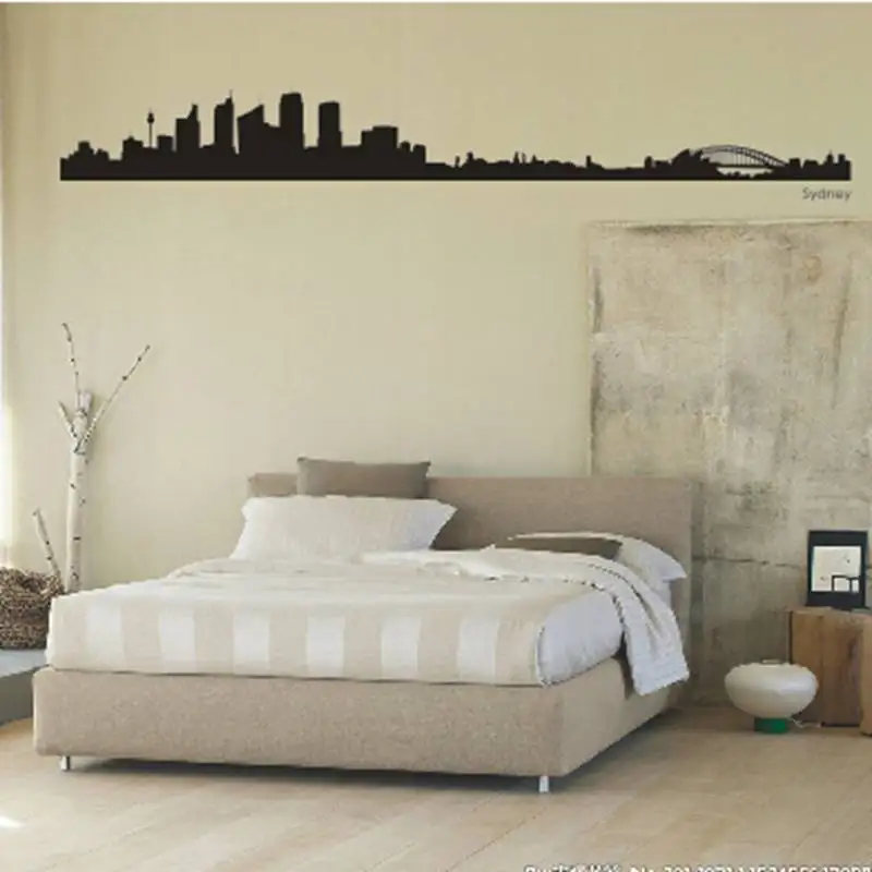 Sydney City Decal Landmark Skyline Wall Stickers Sketch Decals Poster