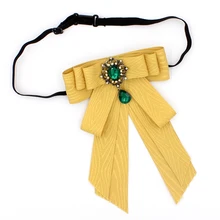 Элегантный мужской женский шейный воротник, галстук-платок, опрятный Стразы, сплав, кристалл, галстук, Униформа, эластичная лента, галстук-бабочка