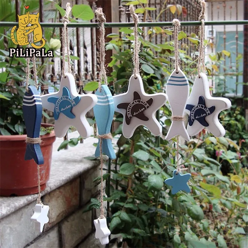 3pcs-lot-DIY-Wooden-Starfisll-Hanging-Room-Decor-Christmas-Tree