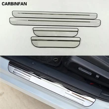 Стайлинг автомобиля стикерами аксессуары из нержавеющей порога Накладка декоративная Защита протектор порога для Honda Civic