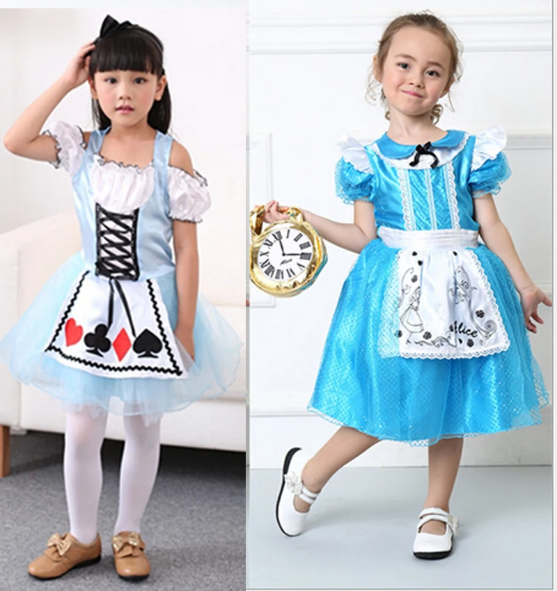 4 12 years old Children girl kid Alice dress Adventures in Wonderland ...
