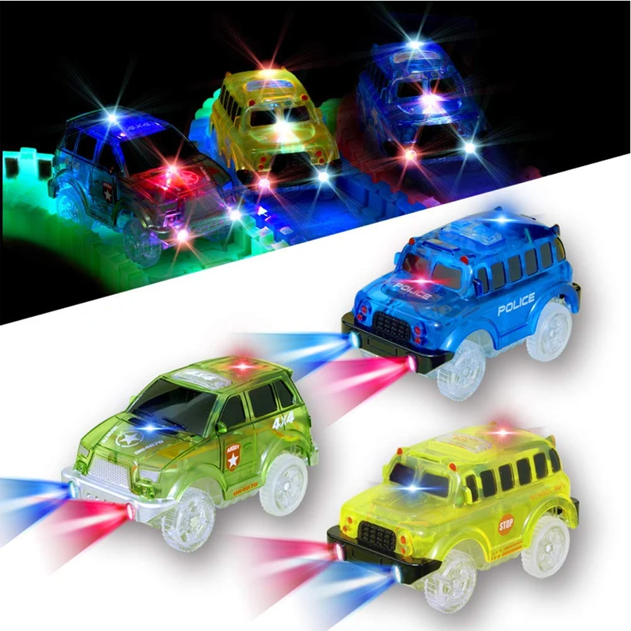 Волшебный светящийся гибкий аксессуар для трека сделает ваш игрушечный автомобиль более веселым и креативным изгибом, гибким и светящимся гоночным треком развивающие игрушки