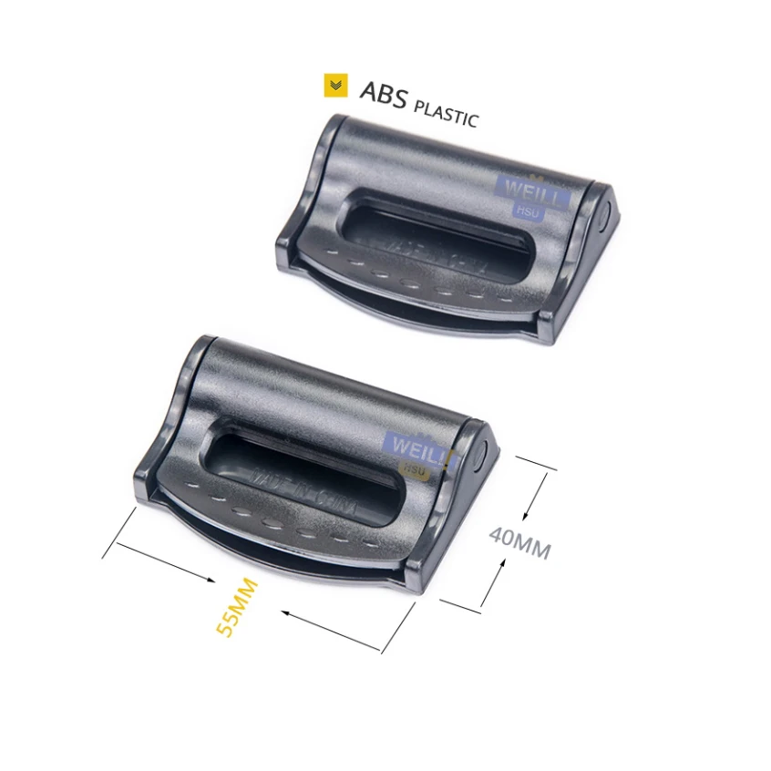 Автомобильный ремень безопасности, регулируемый стопор, пряжка, застежка, автомобильный ремень безопасности, регулятор расстояния, фиксатор - Название цвета: 2pcs black