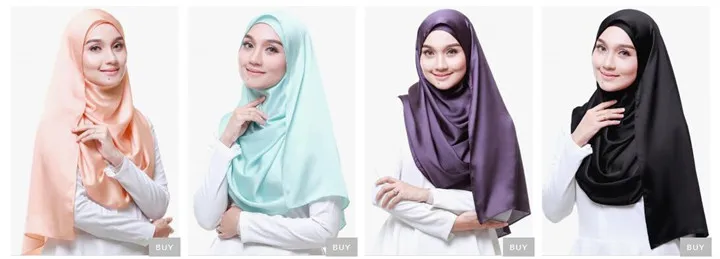 Высокое качество женский Шелковый матовый атласный шарф простой Малайзийский мусульманский хиджаб шаль Tudung платок Большой Длинный Пашмины шарфы платок