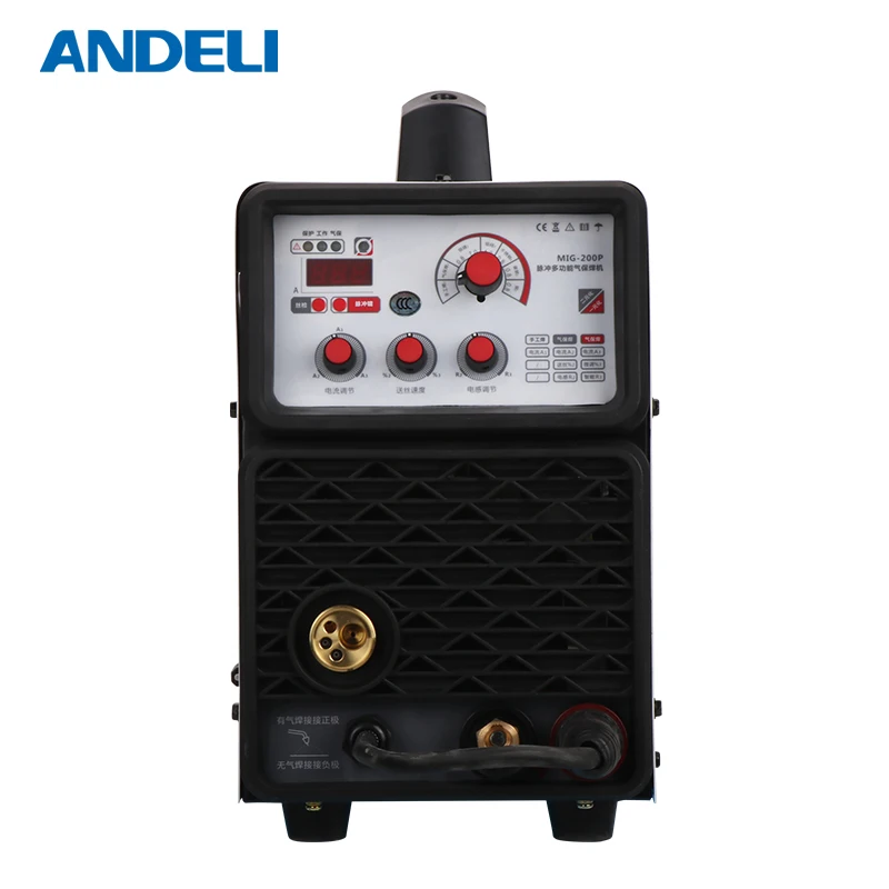 

ANDELI Smart Single Phase Portable Synergic Welder Pulse MIG200PE Outdoor Aluminium MIG Welding Machine Double System MIG Welder