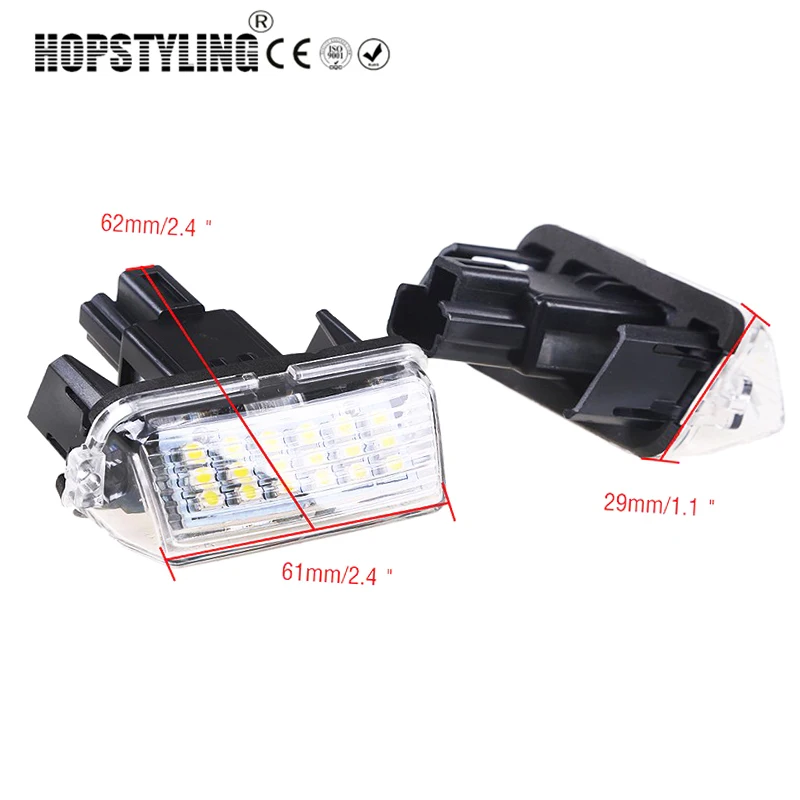 Buy Hopstyling 2Pcs No Error White LED Number License