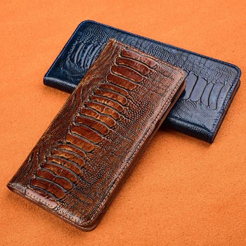 

Luxury Ostrich Foot Grain Stand Flip Case For Letv Letv LeEco Pro 3 X720 / Le Pro3 Cover Genuine Cowhide Leather Phone Case