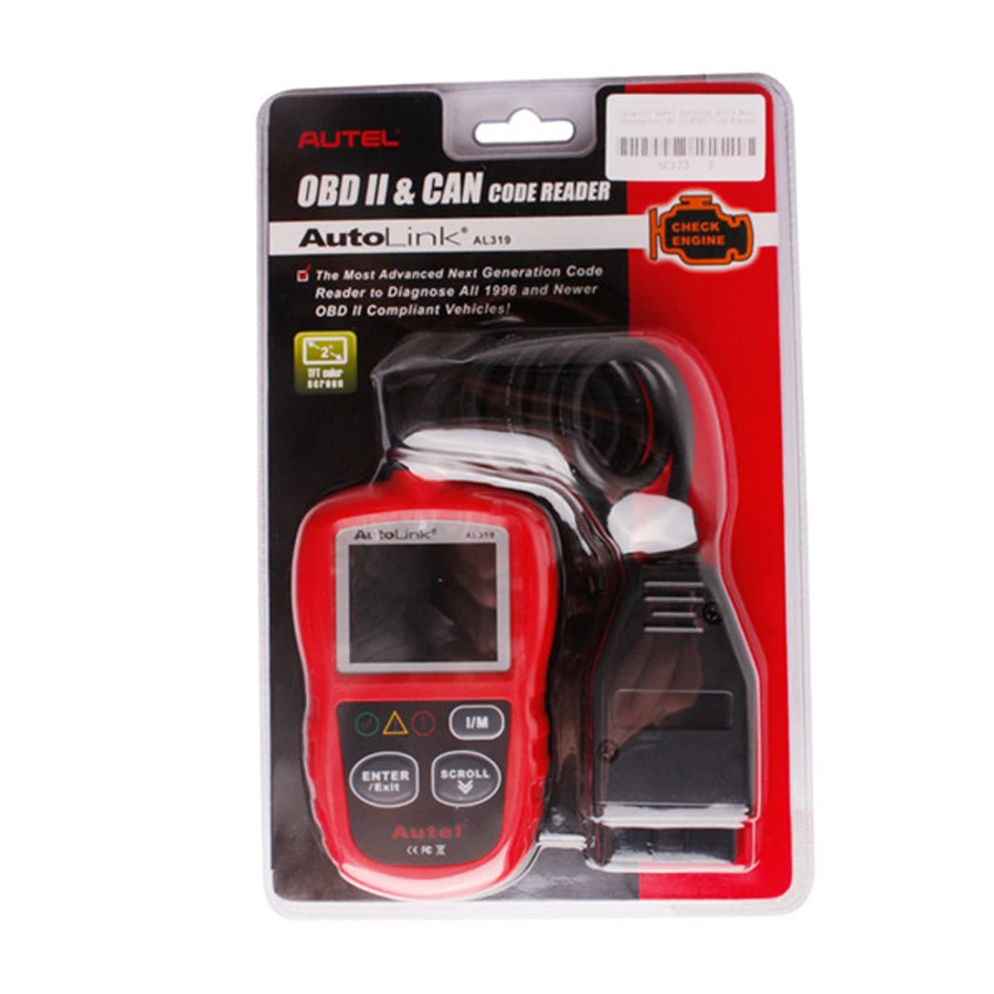 autel AutoLink AL319 OBDII& CAN код читателя обновление онлайн 5 шт./лот DHL