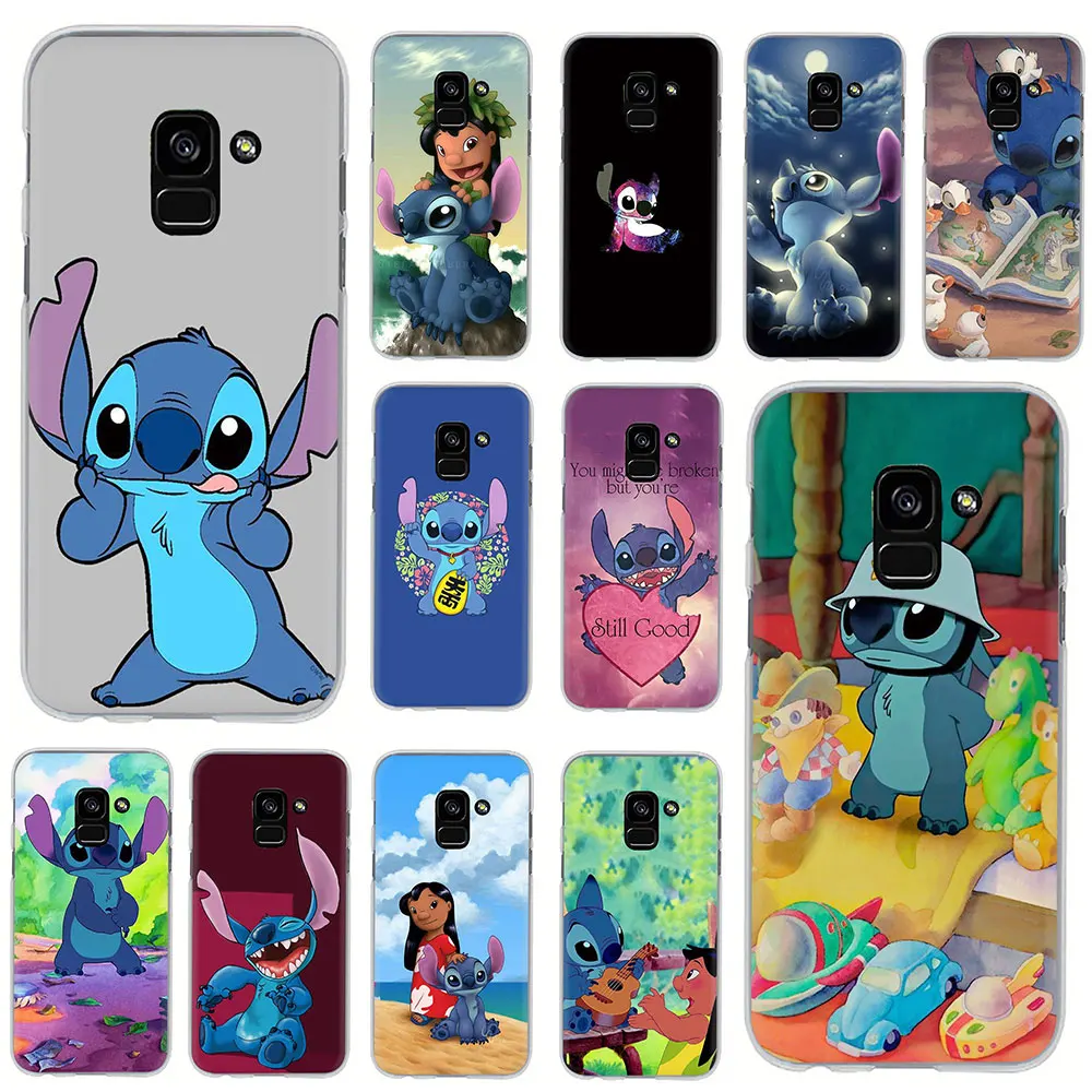 

cute cartoon Lilo Stitch Hard phone cover case for Samsung Galaxy A3 5 2017 A6 7 8 9 2018 A10S 20S 30S 40S 50S 60 70