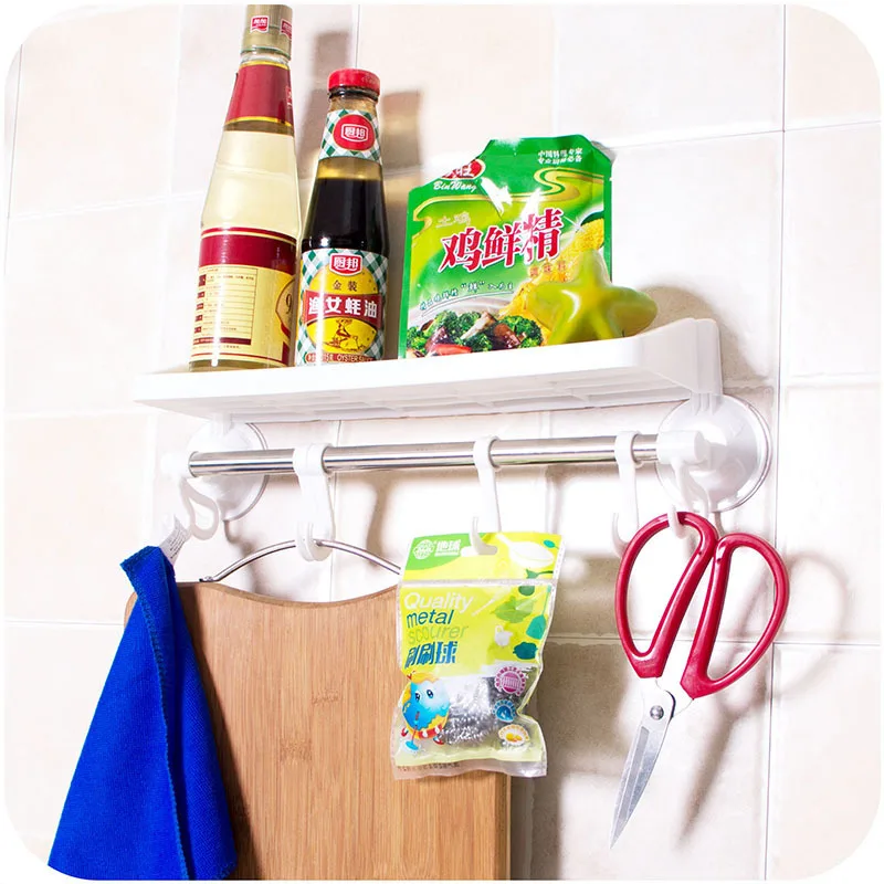 4 ألوان الحمام المطبخ تخزين الرف قوي مصاصة جدار الخيالة منشفة رفوف دش العلبة الزاوية حامل مع 6 السنانير 1 مجموعة