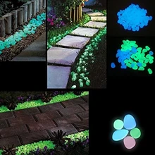 VICTMAX 240 шт./компл. световой Смола Ночной каменная галька для сада ландшафтный дизайн украшения Искусственный булыжник-зеленый+ синий+ белый