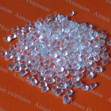 1 кг кератиновые клеевые гранулы бусины зернистые волосы для наращивания прозрачный белый цвет для I tip/u-кончик волос