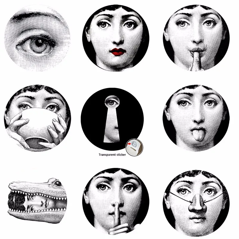 Fornasetti дизайнерские обои 9 шт Милан прозрачные наклейки для украшения гостиной пять размеров