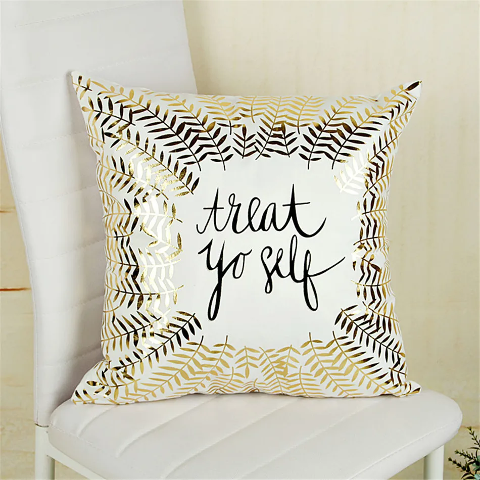 Bling Sequin Bronzing Pillowcase Cotton Pillows Case Cover Pillow Art Stripe Lips Black White Gold Bedroom Home Decorative (14)
