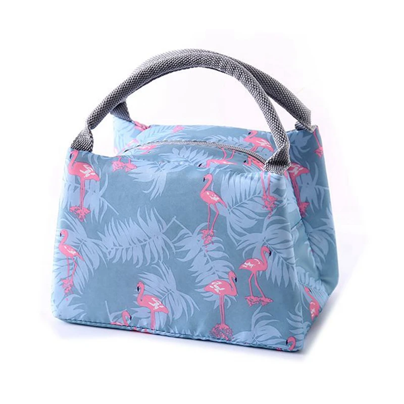 Women Functional font b Lunch b font font b Bags b font Animal Flamingo Portable Canvas