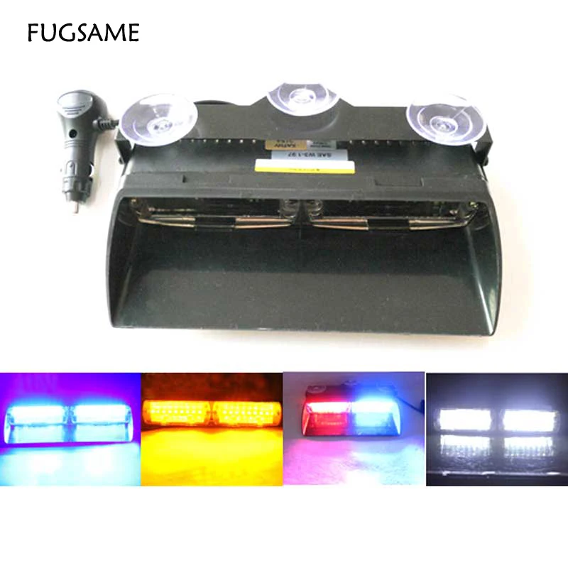 

FUGSAME super bright S2 16pcs LED F ederal Signal warning emergency strobe police flash light intimidator led dash lights
