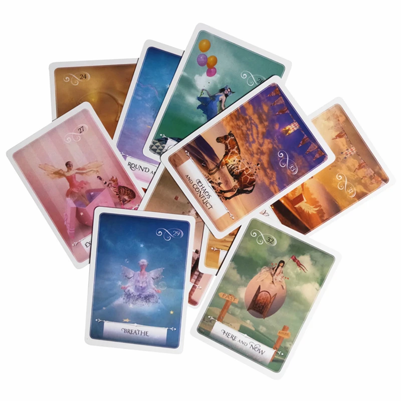 

2019 wisdom oracle cards board game, high quality English version knowledge mysterious fate tarot cards game for wemen