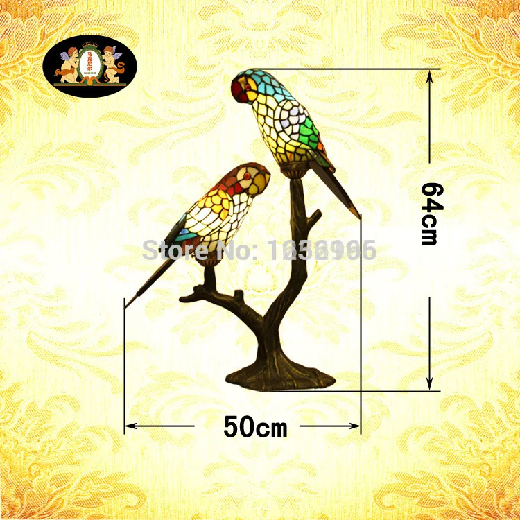 Попугаи настольные лампы Lamparas цветной стеклянный светодиодный настольный светильник ручной работы настольная лампа лампе деко для гостиной