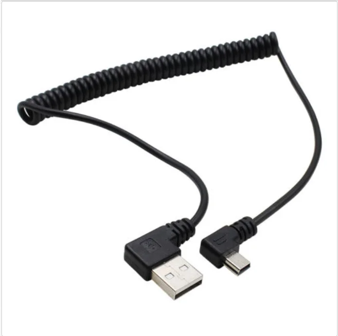 USB 2,0 папа-мини-usb 2,0 папа 90 градусов выдвижной кабель для зарядного устройства