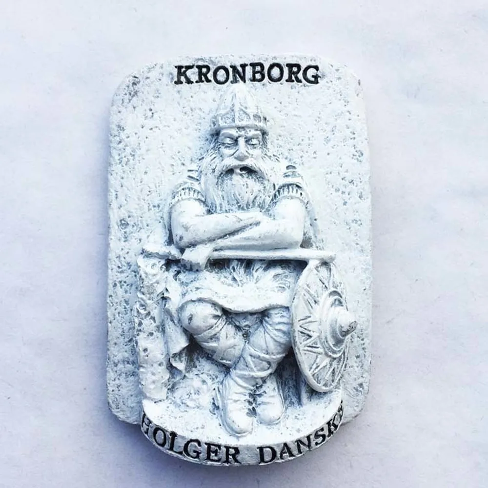 

BABELEMI Denmark Fridge Magnet 3D Holger Statue in Kronborg Fridge Magnets Tourist Souvenir Refrigerator Sticker For Home Decor