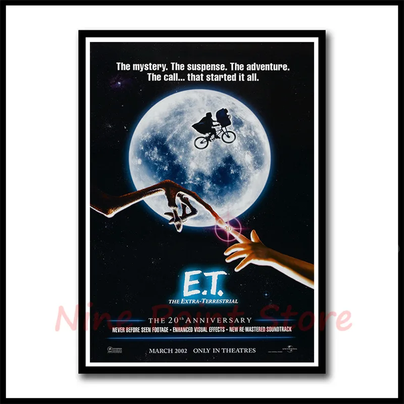 Е. Т. Экстра-эфирные НЛО фильм с покрытием бумажные плакаты стены искусства Декор стены художественные плакаты, постеры для гостиной бескаркасные