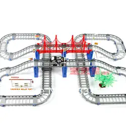 В наличии Рождество Новинка вагон двойной слой автомобиль электричка трек игрушка ребенок o-121
