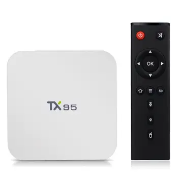 

TX95 Smart TV Box Android 7.1 2GB 16GB Amlogic S905W Quad Core Dual Band Wifi Bluetooth Media Player White TVbox Boxes DHL 10pcs